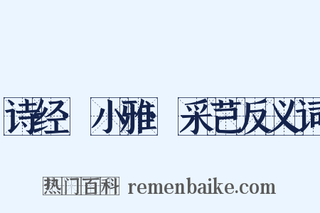 诗经·小雅·采芑反义词是什么意思的图片